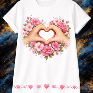 White T-shirt Love Art