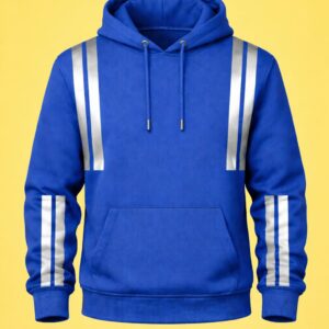 Blue Hoodie With Stripes