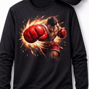 Fiery Boxer Black Long-Sleeve